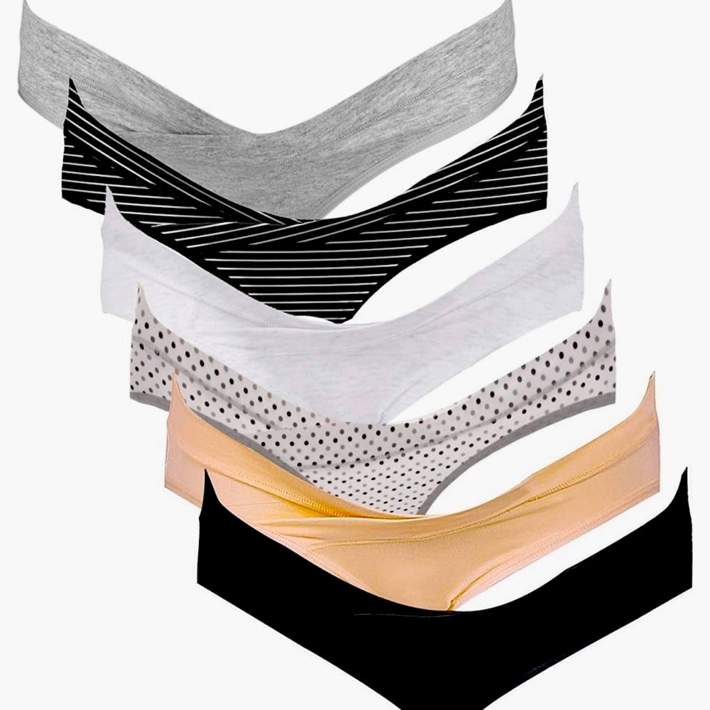 Maternity Bikini Panty 6pk Assorted Colors